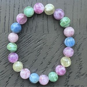 Lepidolite kyanite bracelet 10mm SIZE 6.5’